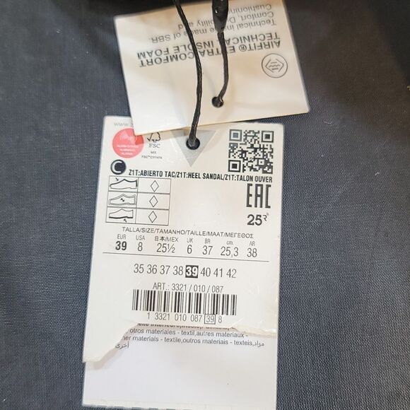 BRAND NEW ZARA RHINESTONE VINYL HEELED SANDAL - Picture 15 of 16